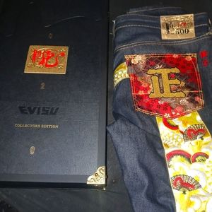 Evisu Men's Year of the Rat Carrot Fit Jeans